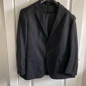 Alfani Men’s Black Pinstripe Suit Jacket and Slacks